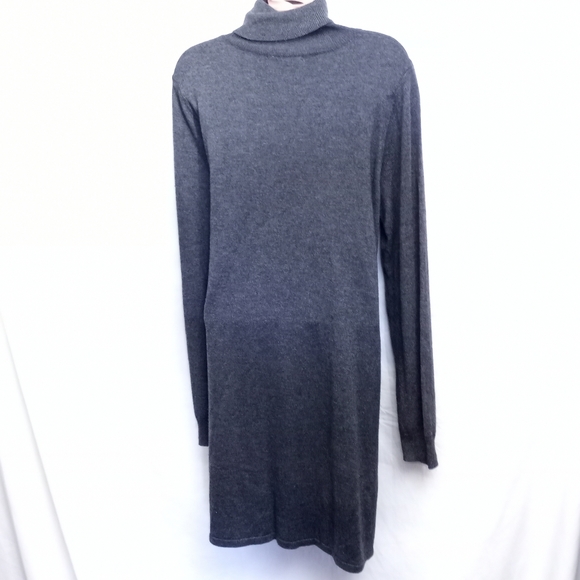 MARINE LAYER Addison Gray Knit Turtleneck Dress - Picture 4 of 5
